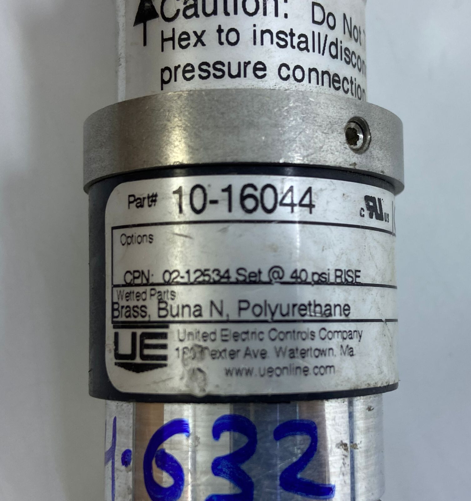 Fike United Electric Controls 10-16044 Discharge Pressure Switch 10-150P, CH#632