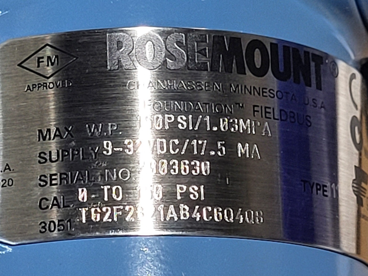 SURPLUS NEW Rosemount 3051TG2F2B21AB4C6Q4Q8 Coplanar Pressure Transmitter