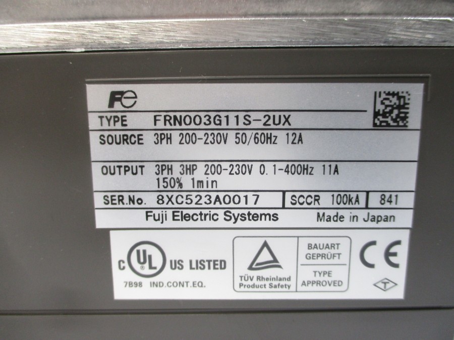FUJI ELECTRIC FRN003G11S-2UX 200-230V 12A NSMP