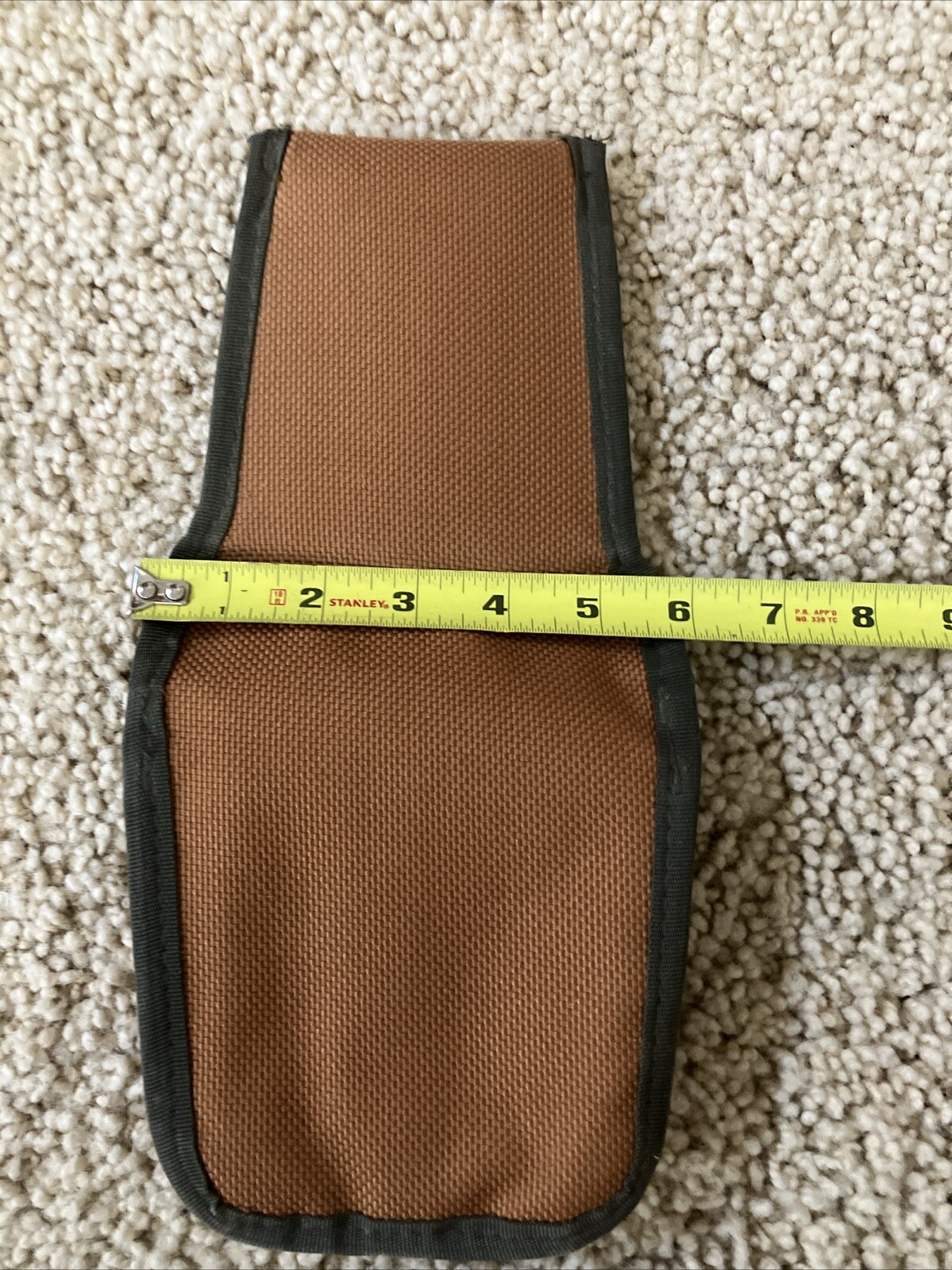 Bucket Boss Tool Pouch: 5 Pockets, Belt Loop, Key Chain Hook Brown/Green