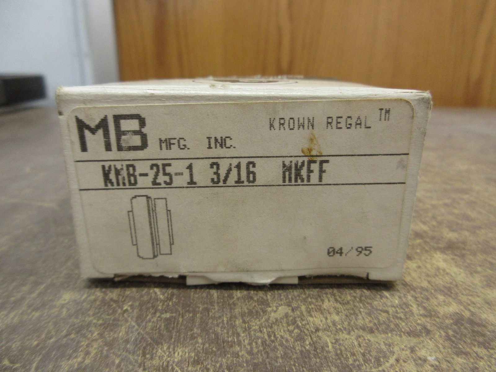 MB Mfg. Bearing Insert KMB-25-1 3/16 MKFF Size: 13/16″ New Surplus