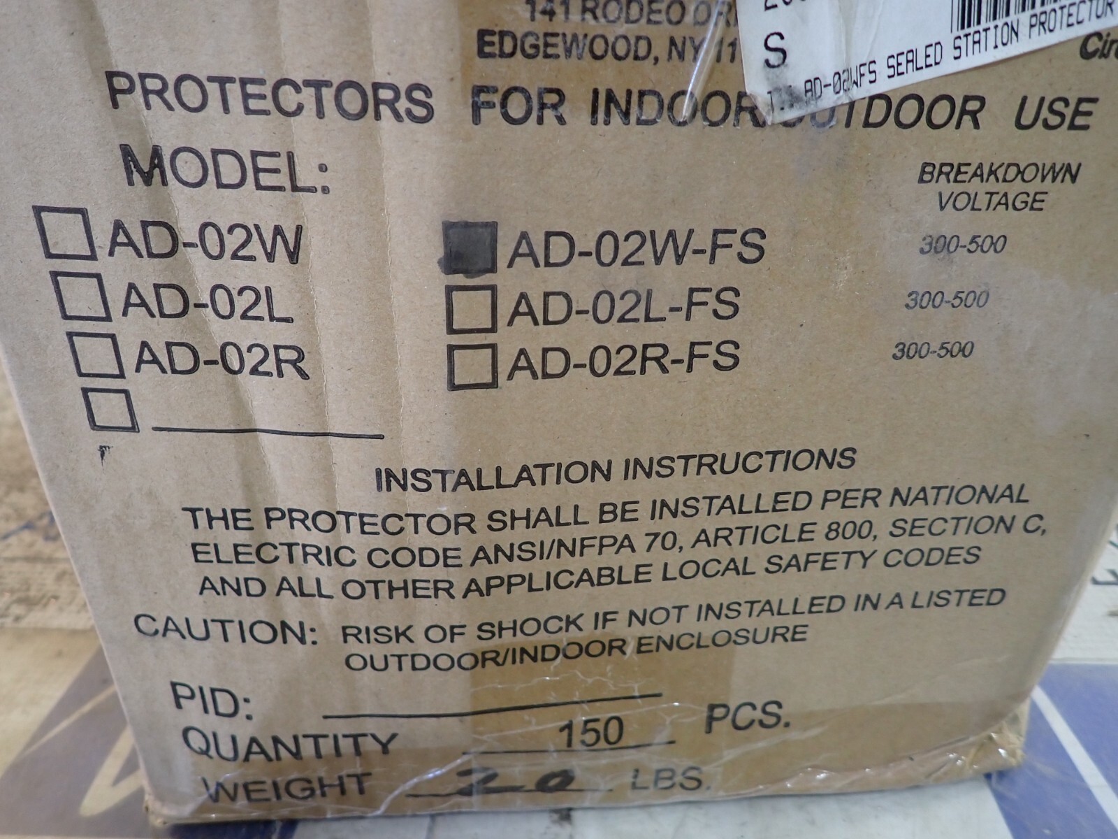 1 NEW – TII Sealed Station AD-02W-FS 899A 15-09-5 Signal Circuit Protector
