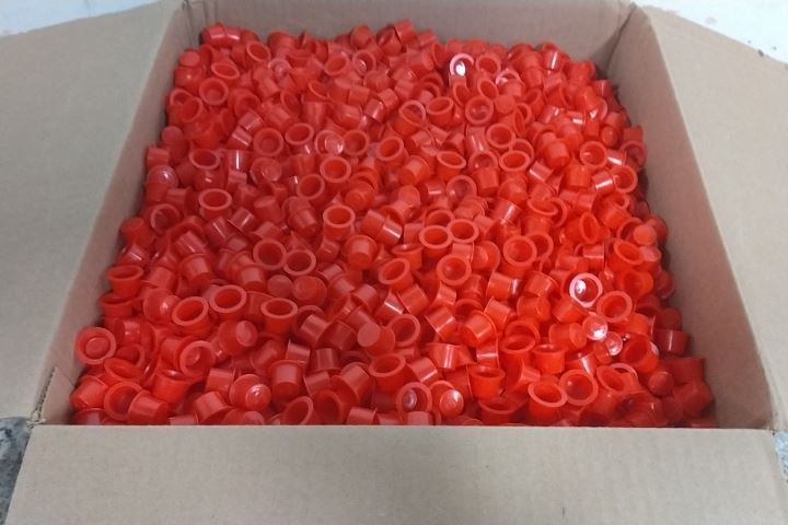 Caplugs T-7X 035701HB 5000 Pk 0.84 In Overall Diameter Red Tapered Cap/Plug