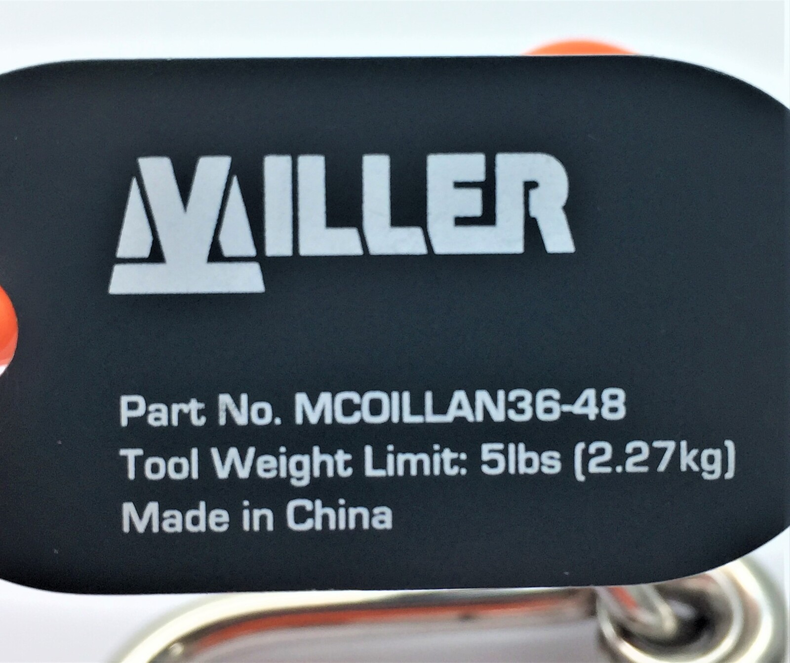 Miller Mcoillan36-48 Coil Style Tool Lanyard c/w Screw Gate Carabiners Honeywell