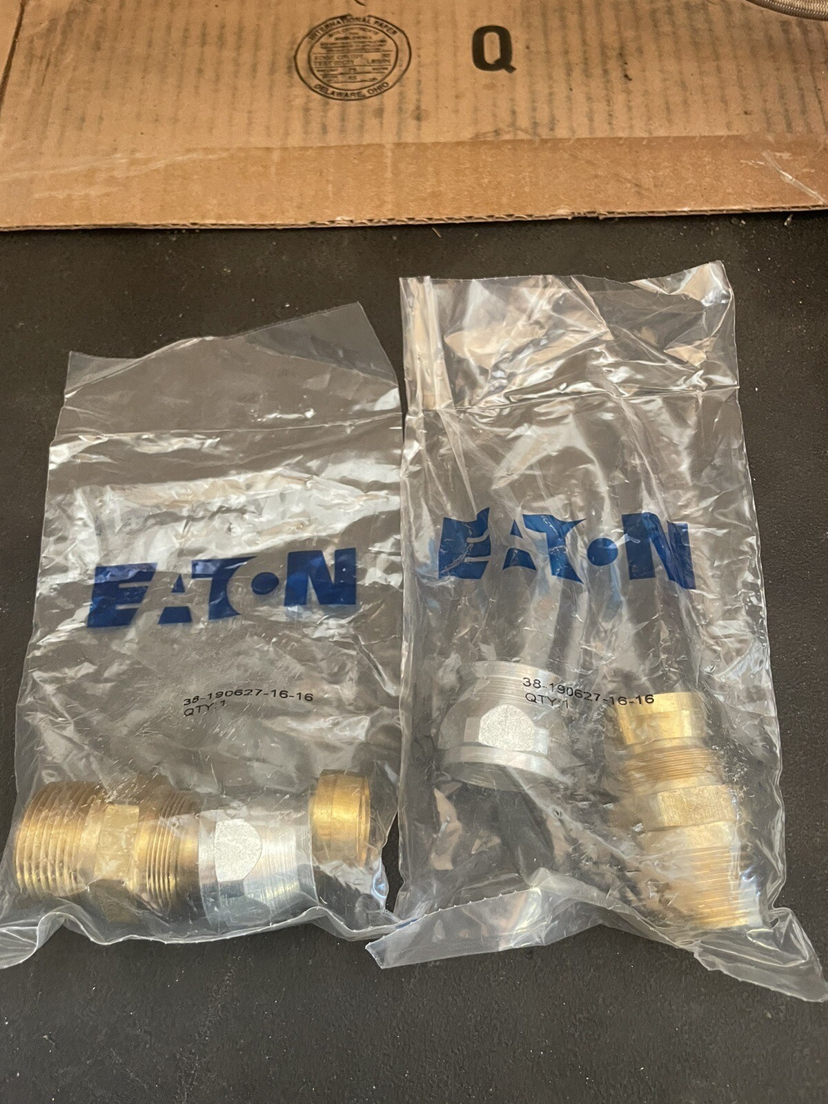 EATON Aeroquip 38-190627-16-16 Hose Fitting,Screw Together,7/8 Hose 2 Pack!