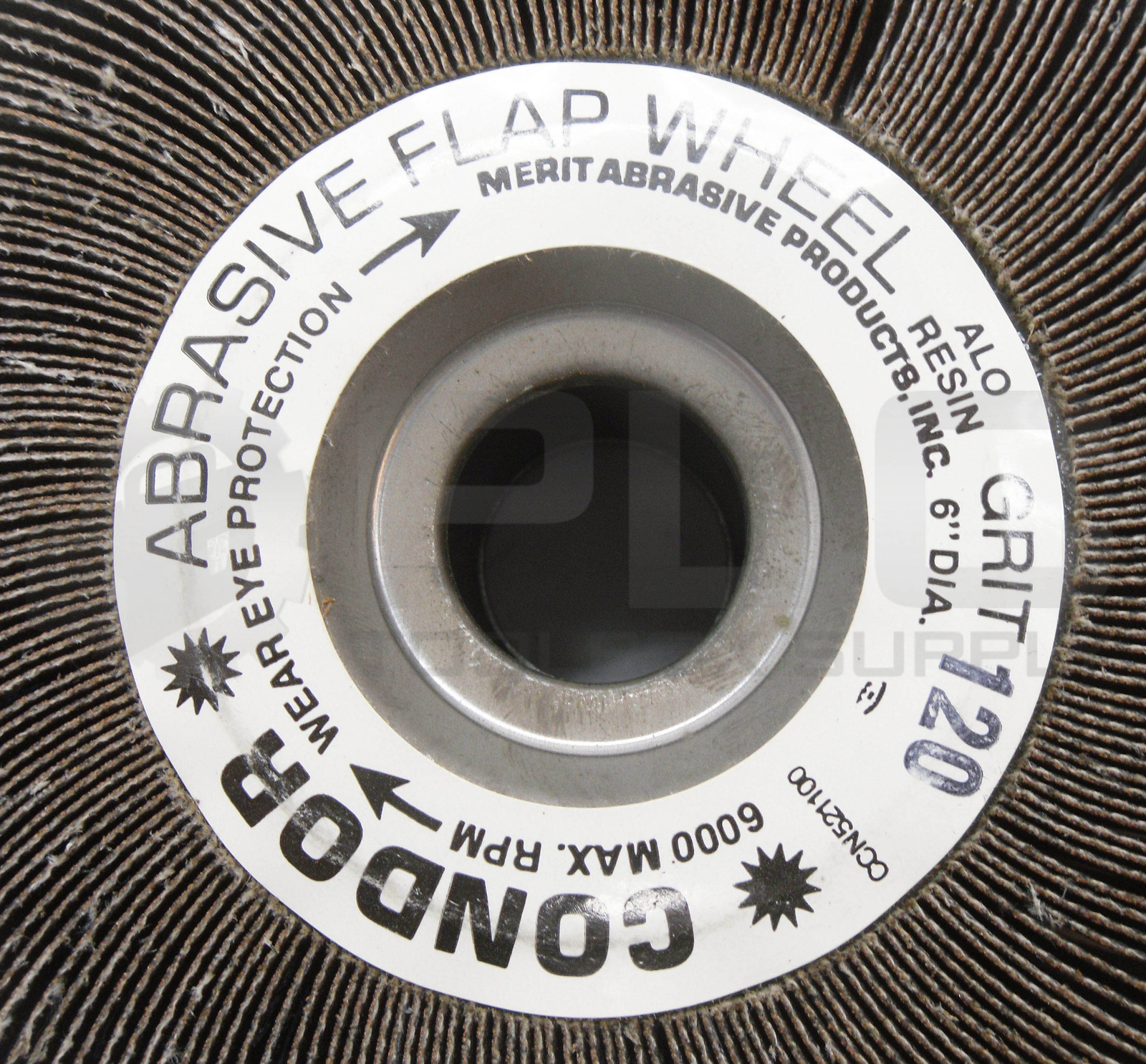 NEW MERIT ABRASIVE PRODUCTS 4A198 ABRASIVE FLAP WHEEL GRIT 120 6″DIA