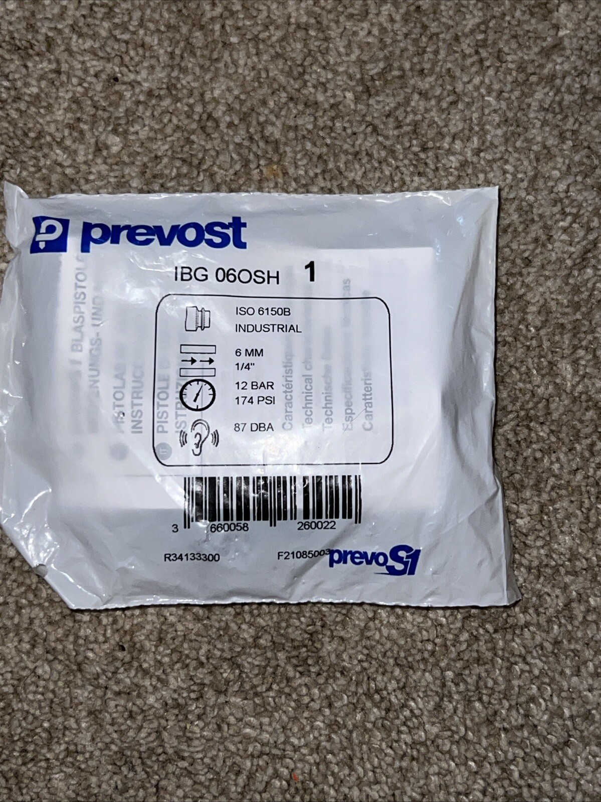 Prevost PREVO S1 Industrial Style High Flow Air Blowgun with Venturi Ports