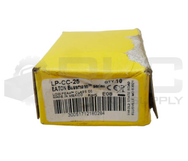 NEW BOX OF 9 BUSSMANN LP-CC-25 LOW PEAK FUSE 25A 600VAC *READ*