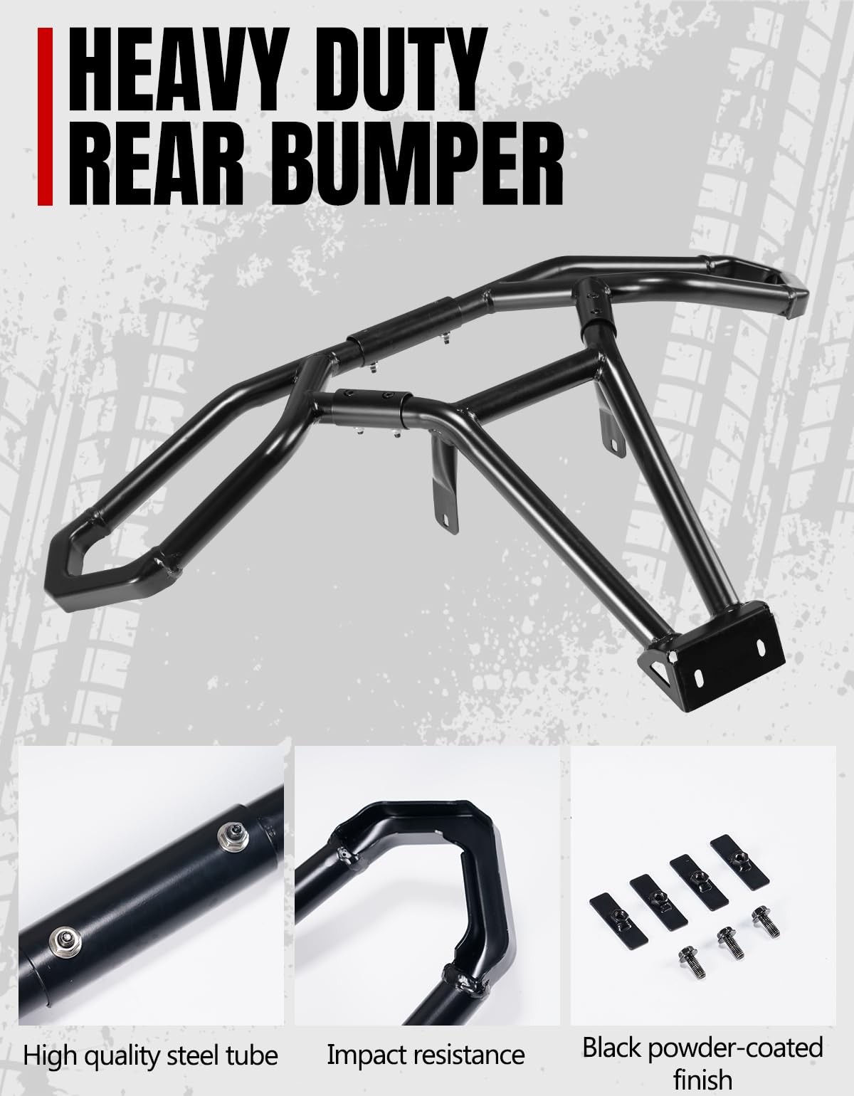 A & UTV PRO Rear Brushguard for Polaris Sportsman 450/570 2021-2025, Heavy Du…
