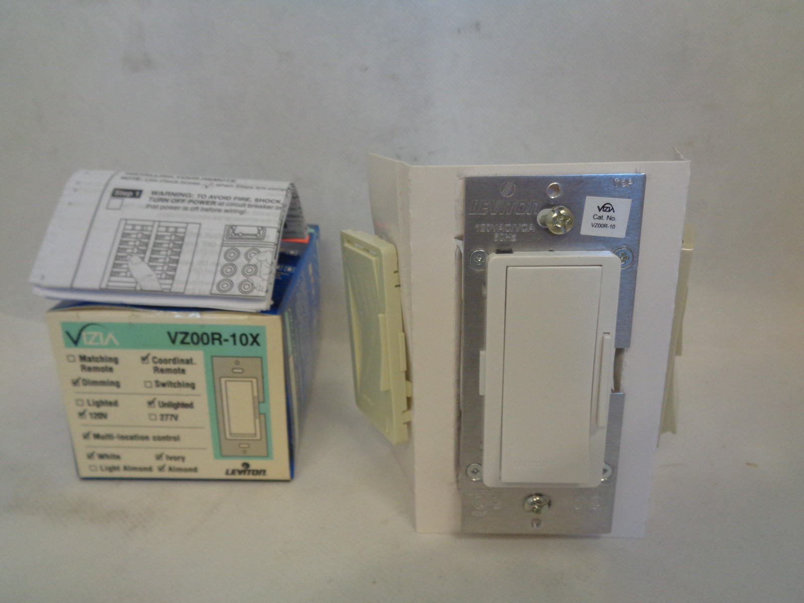 NEW LEVITON VZ00R-10X LIGHT DIMMER SWITCH REMOTE 120V 3 COLOR OPTION