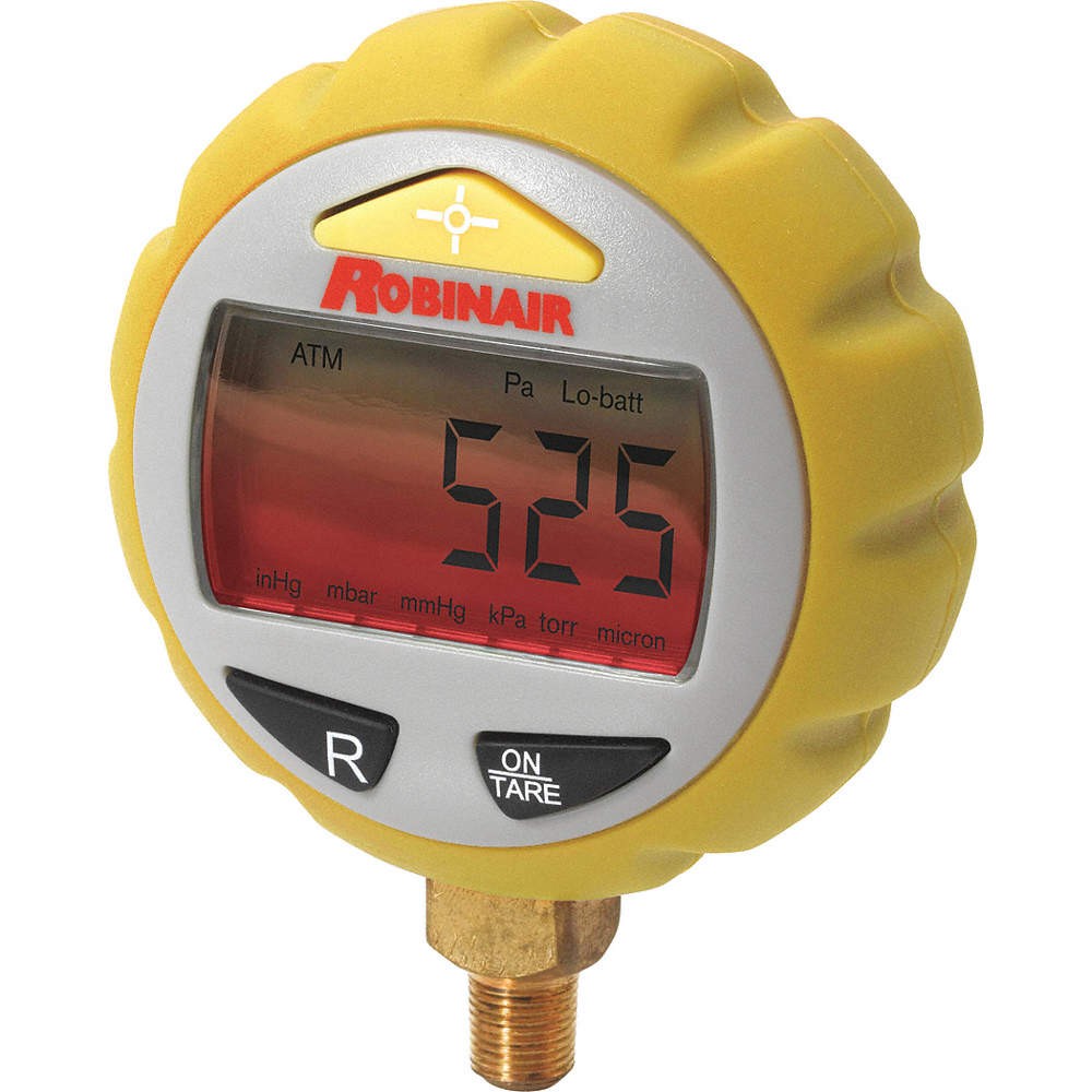 ROBINAIR RAVG-1 Vacuum Gauge,1/4″ Male Flare Connection 406P95