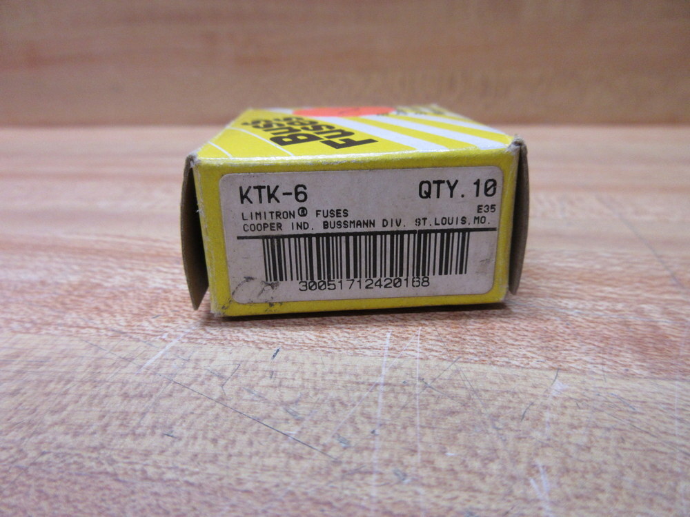 Buss KTK-6 Bussmann Fuse Cross Ref 4XC41 (Pack of 10)