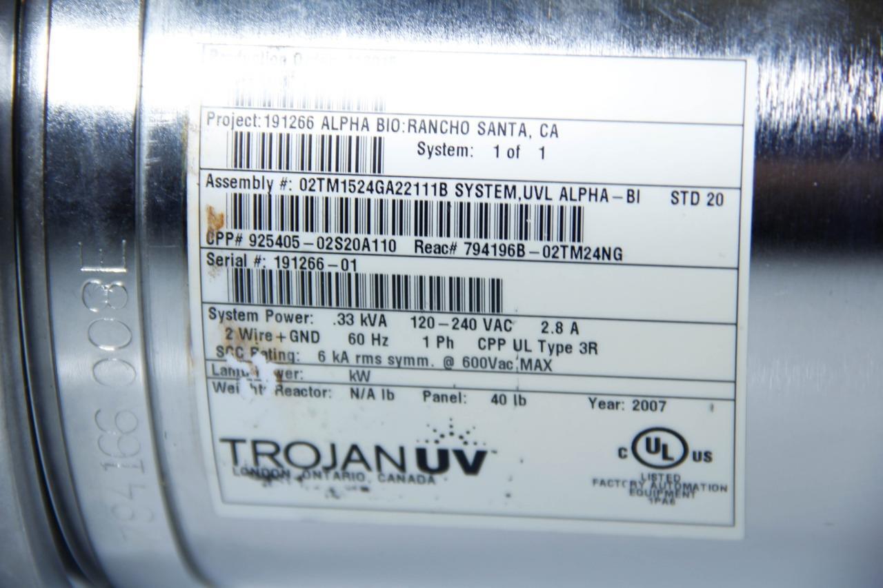 UV Logic Water Filtration System Aquafine Corporation 02TM15 Trojan (7419)