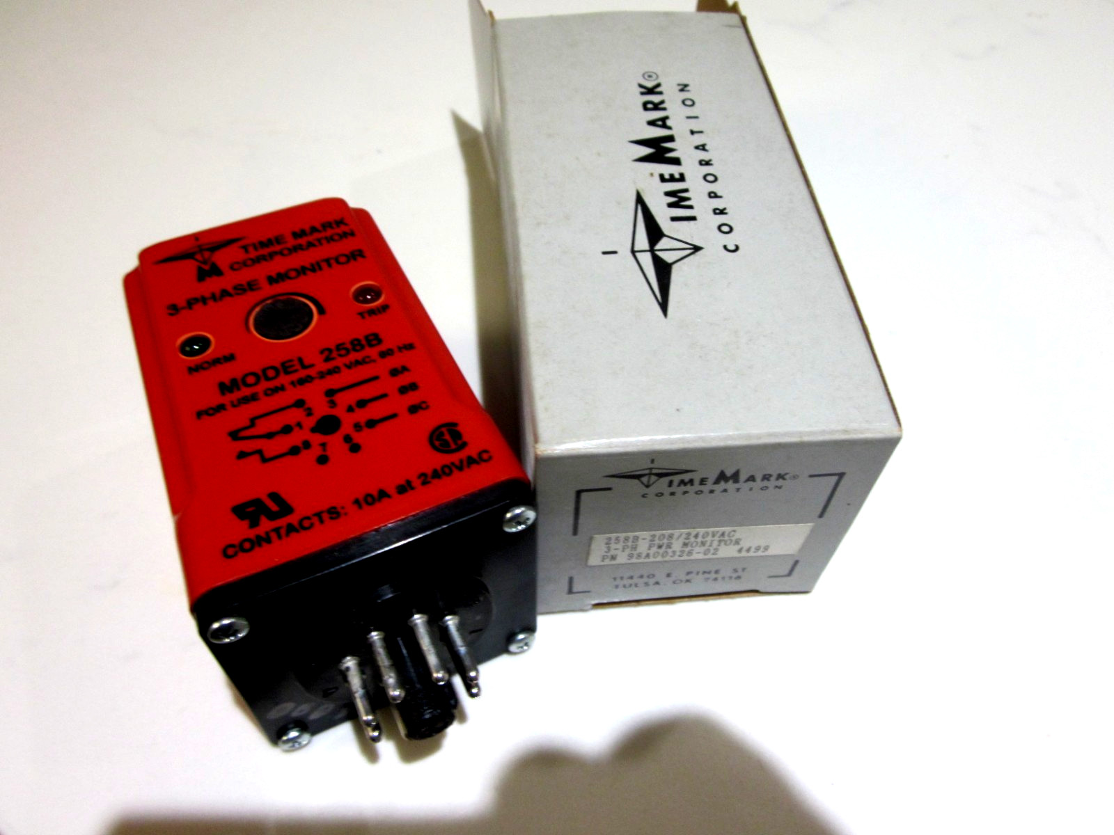 TIME MARK 258B-208 / 240 VAC 3-PH PWR MONITOR 98A00325-02