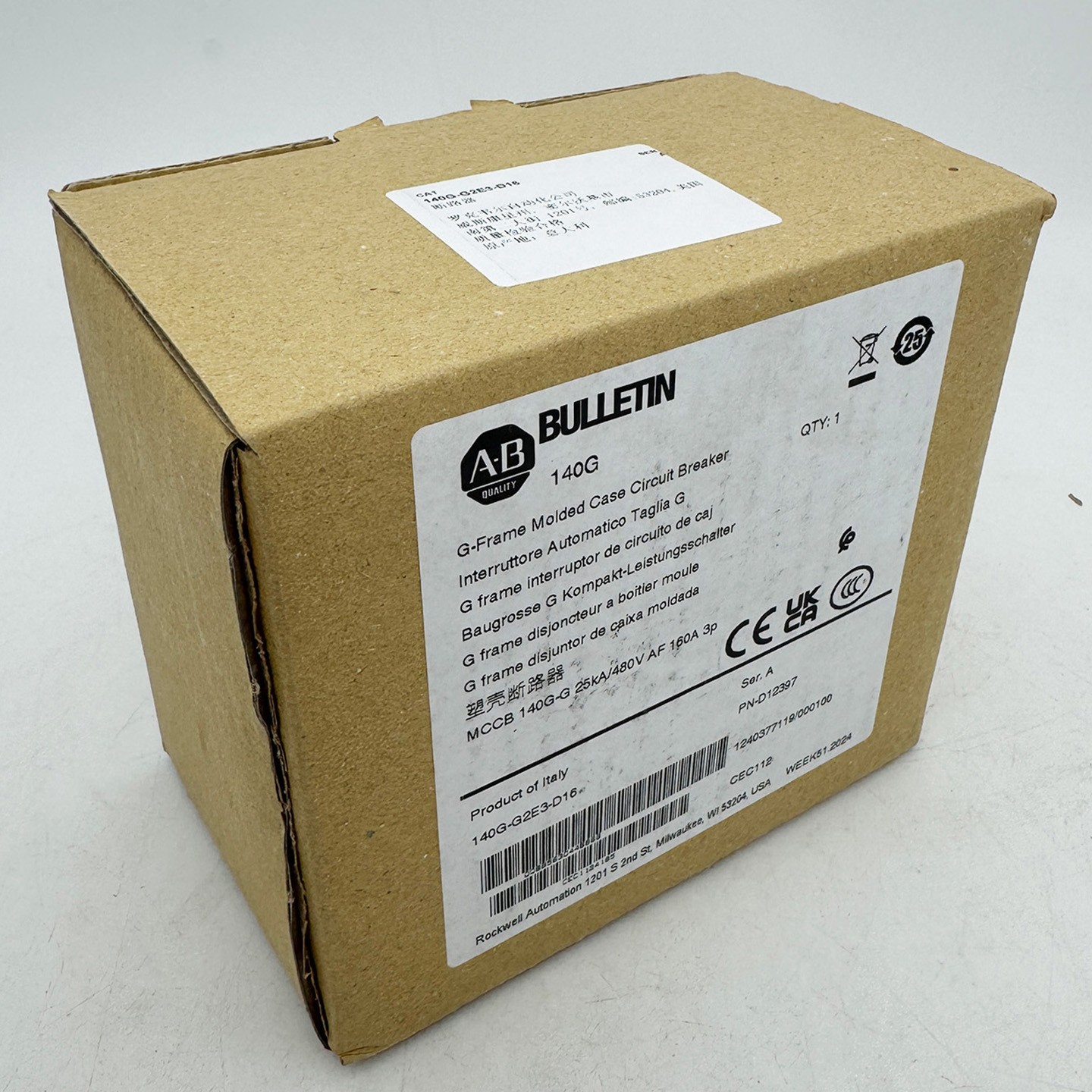 140G-G2E3-D16 140G 125A Frame Molded Case Ckt-Bkr New Original 140GG2E3D16