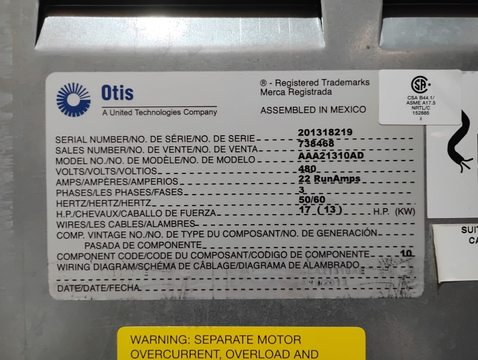 Otis Gen 2 Elevator GCS Controller 17HP – AAA21310AD