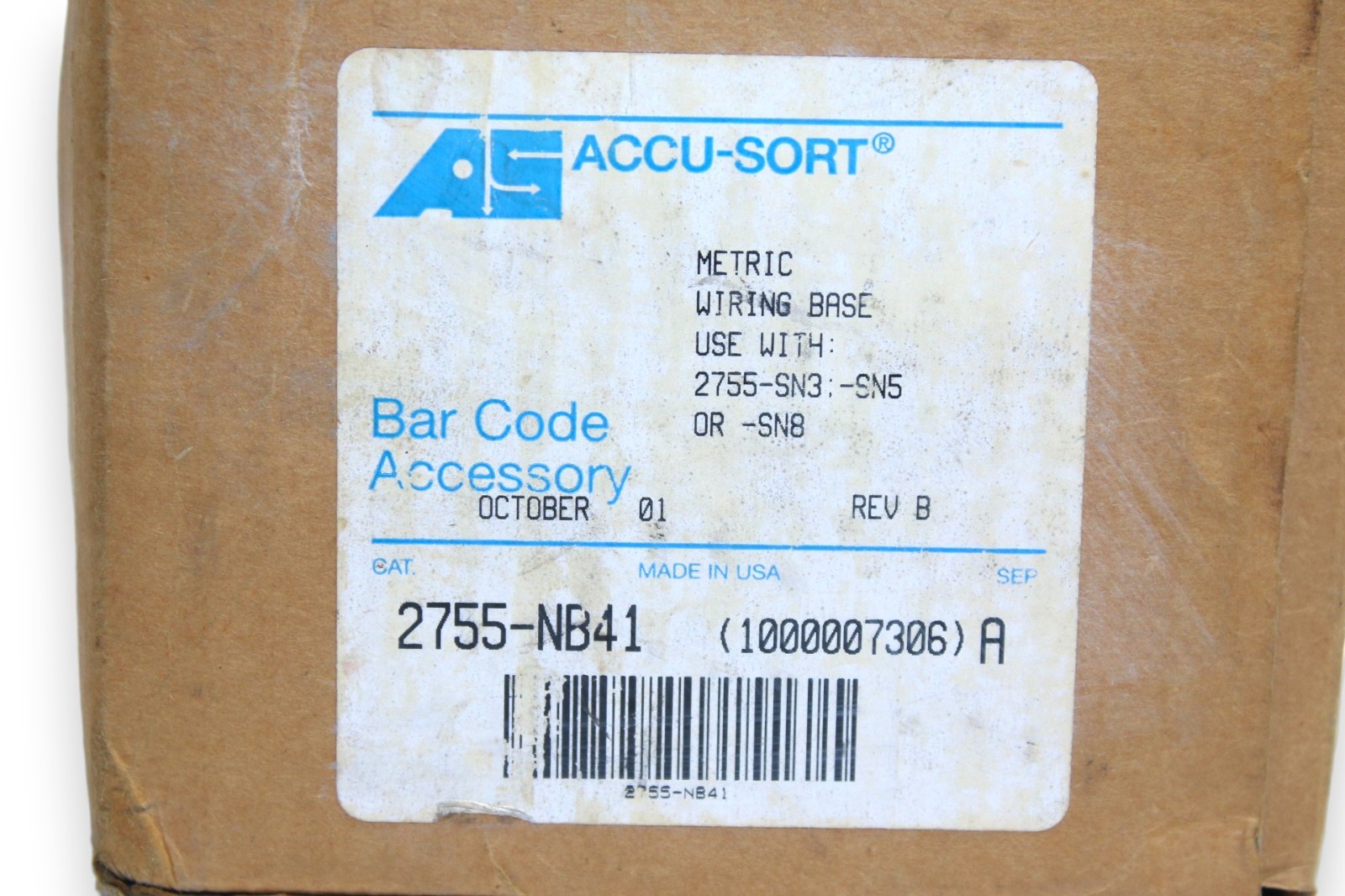 ACCU-SORT 2755-NB41 ADAPTASCAN BASE