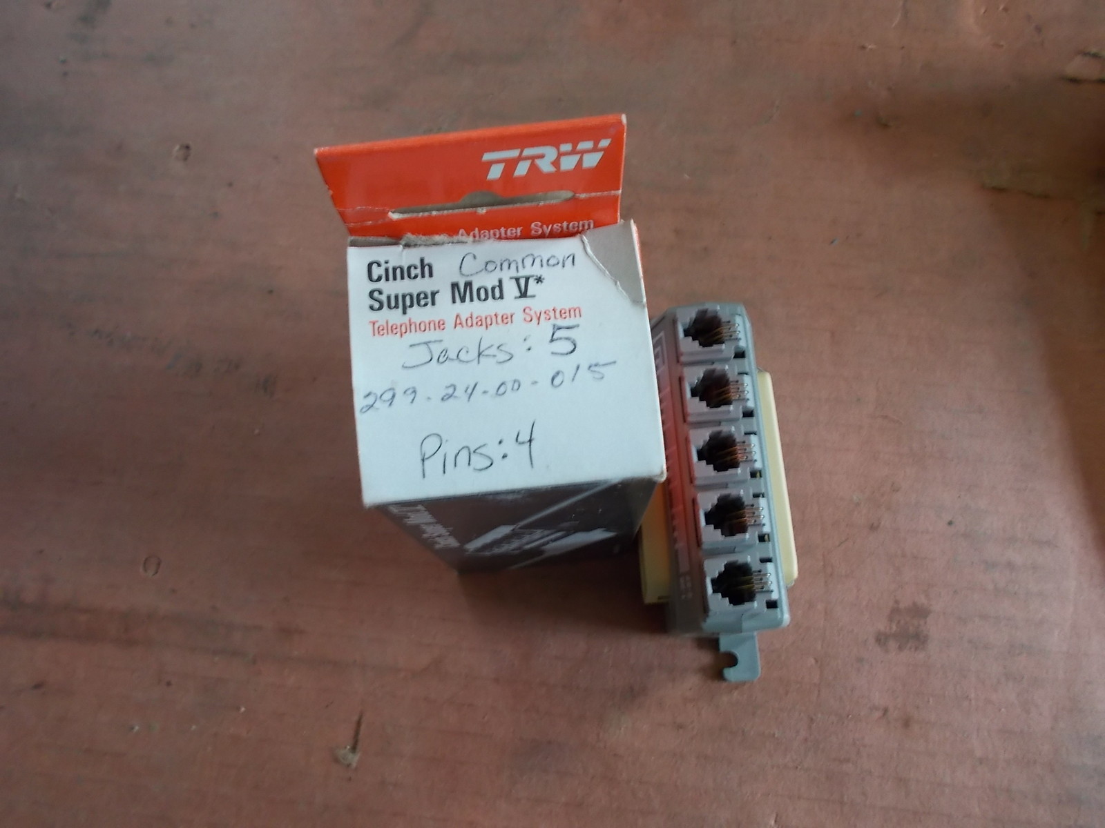TRW Cinch Super Mod V Telephone Adapter 4-Pins 5-Jacks *FREE SHIPPING*