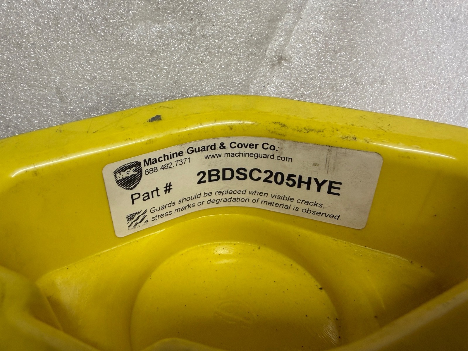 Machine Guard & Cover Co. Part no. 2BDSC205HYE flanged Saftey cover