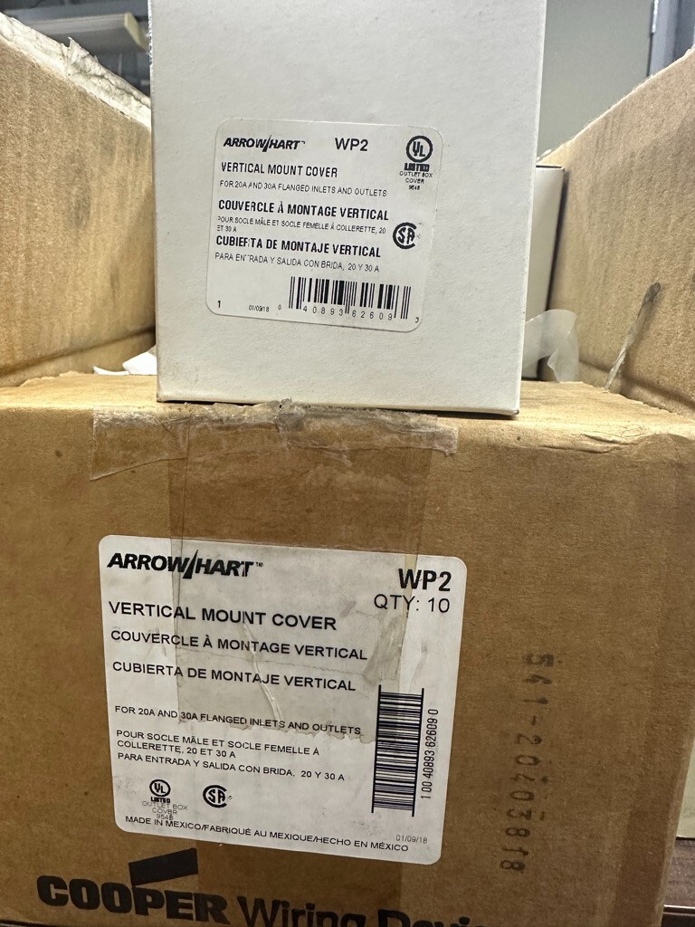 ARROW HART WP2, WEATHERPROOF NYLON COVER, FITS 15A, 20A, 30A DEVICES, GRAY L21