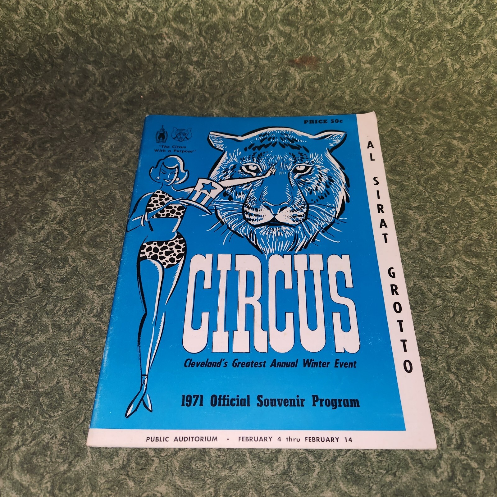 Cleveland Auditorium 1971 Al Sirat Grott Circus Souvenir Program (CST)