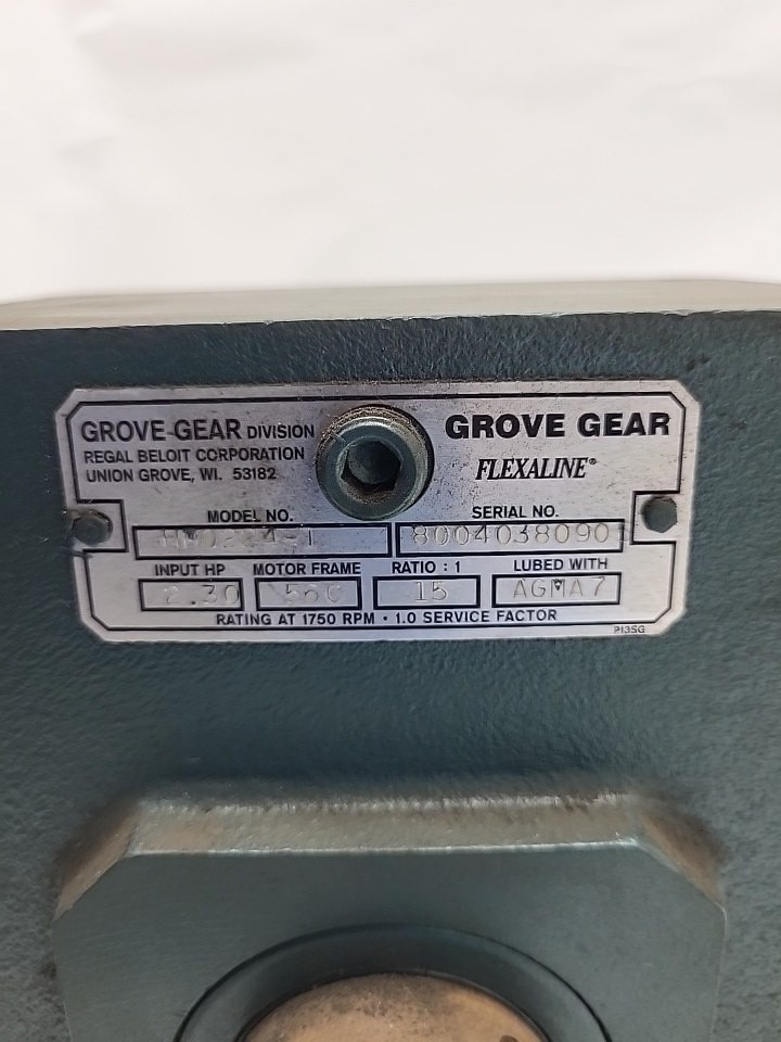 NEW GROVE GEAR HM0224-1 GEAR REDUCER 2.30 HP, FRME 56C, RATIO:1-15, 1750 RPM