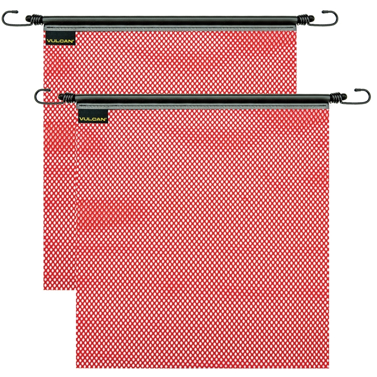 VULCAN Safety Flag – Stretch Cord – 18″ x 18″, 2 Pack – Mesh