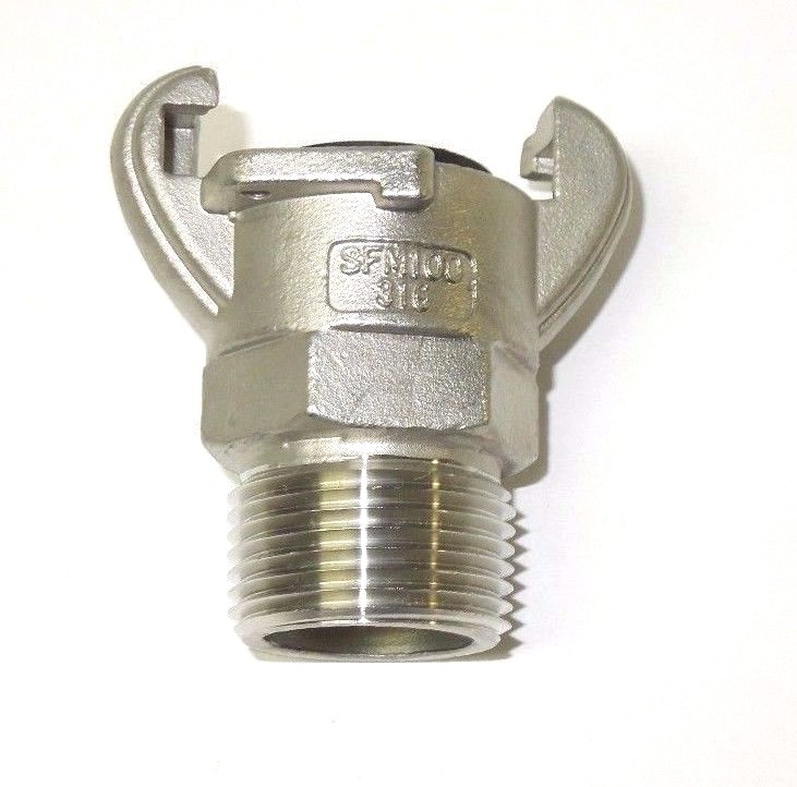 1″ Male NPT Universal Crowfoot Coupling Chicago Fitting 316 Stainless SFM100SS