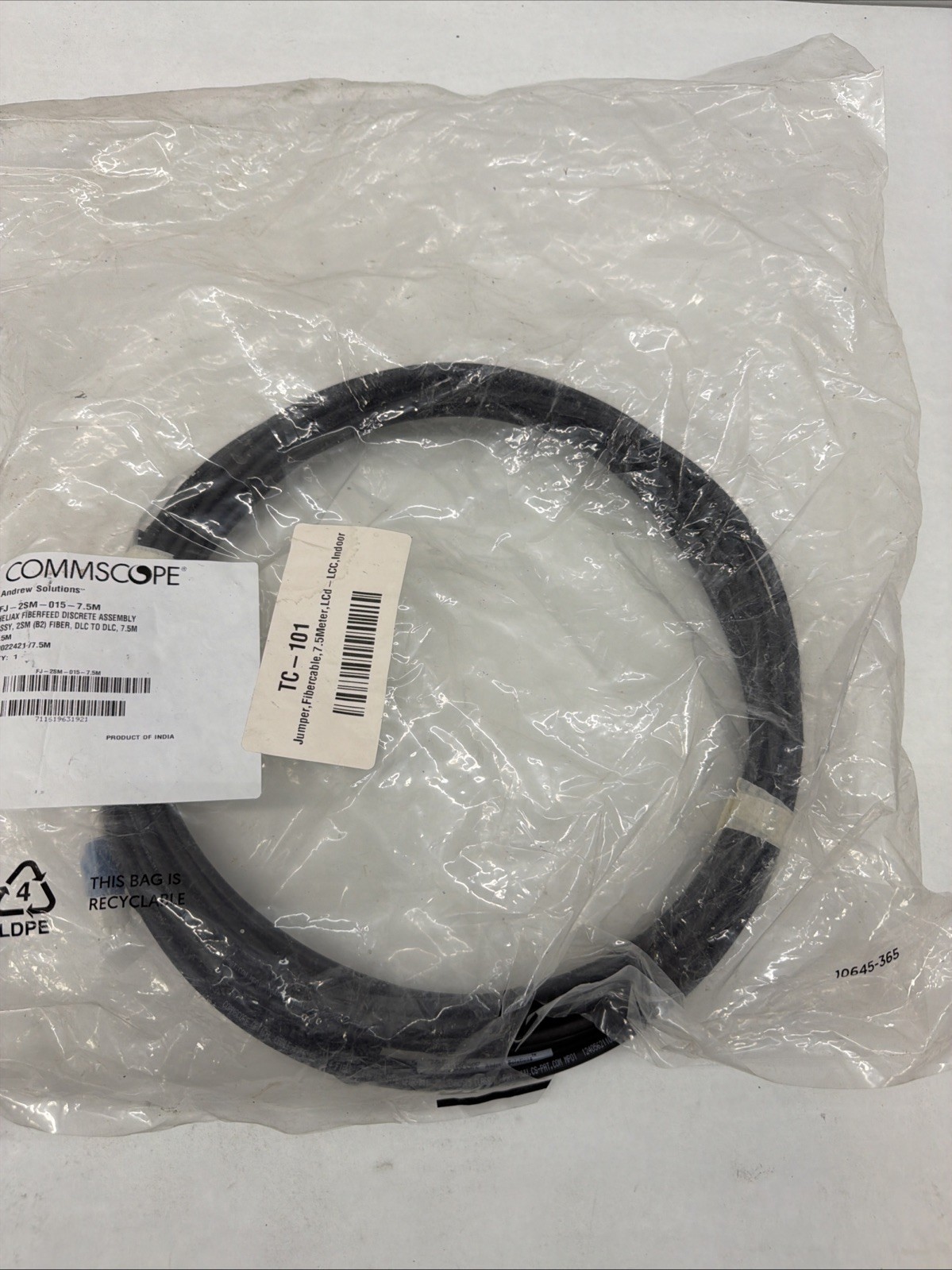 Commscope FJ-2SM-015-7.5M Single Mode Fiber Distribution Cable