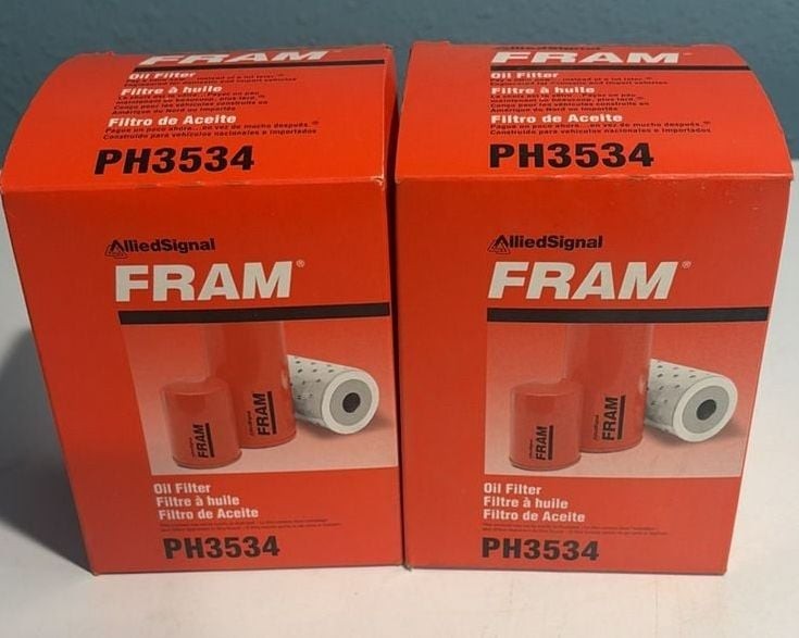 Set of 2 Vintage Fram PH3534 Engine Oil Filters