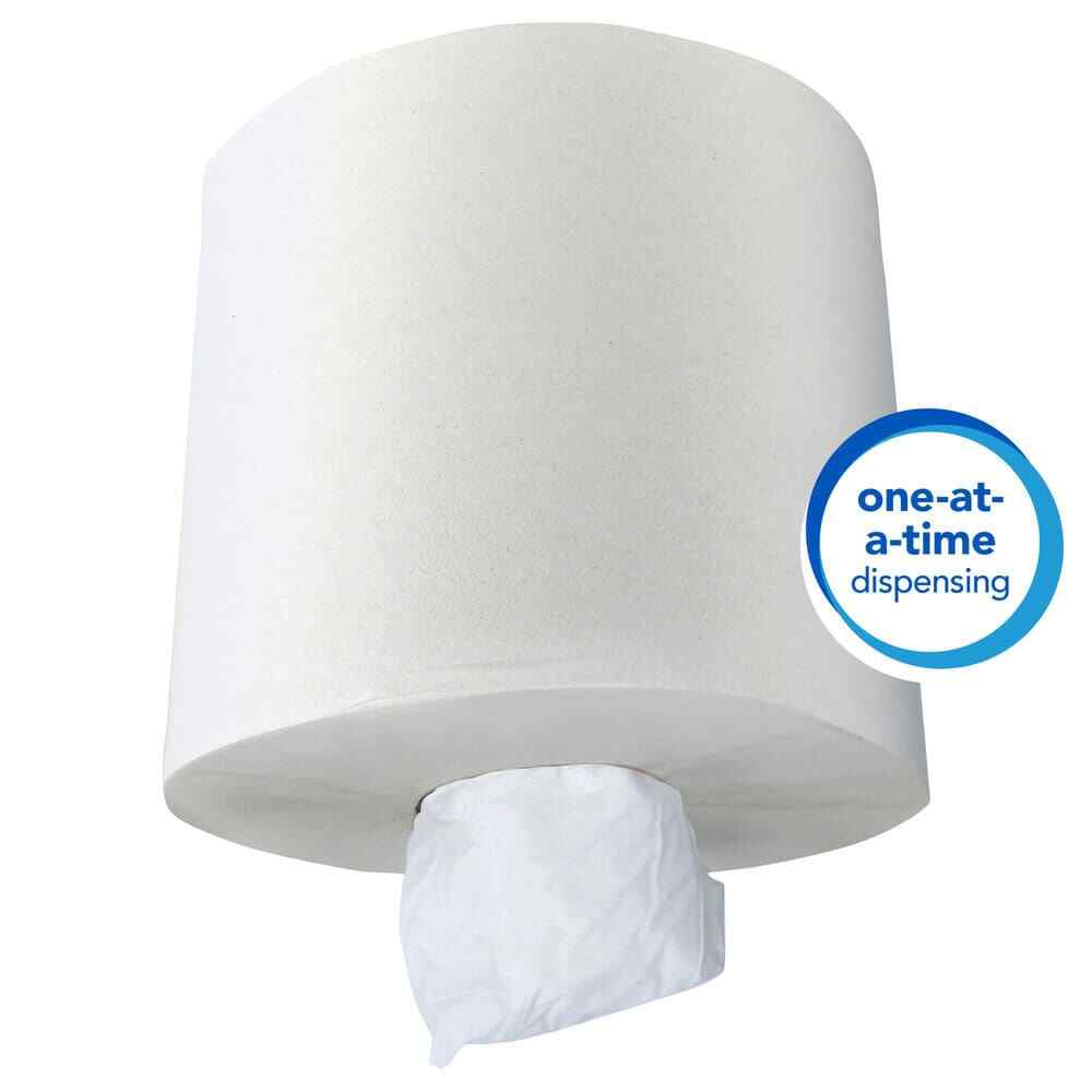 6 Pack Scott 1032 Center Pull Rolls, 1 Ply White Paper Towels, 8″ Wide