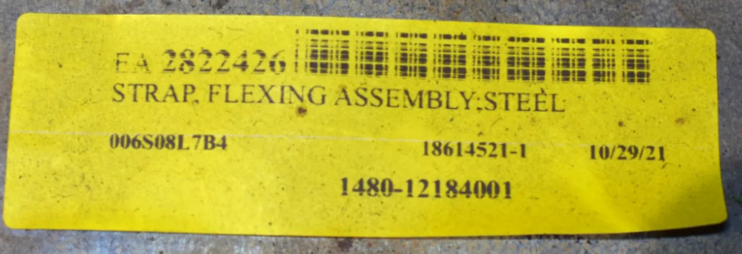 WESTROCK MILL 1480-12184001 STEEL FLEXING ASSEMBLY STRAP