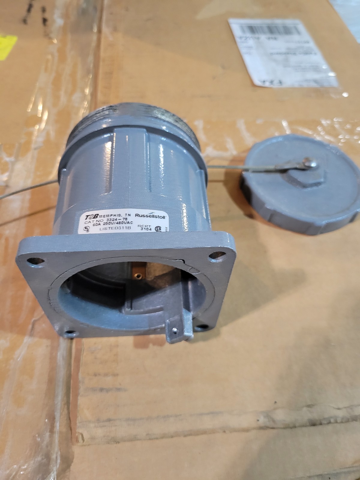 Thomas & Betts (Russellstoll) 3324-78 Receptacle Housing w Screw Cap