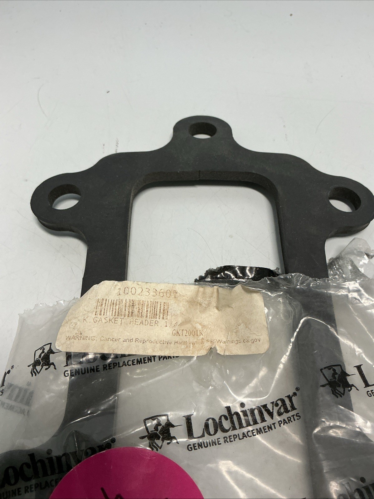 NEW, LOCHINVAR, 100233601, HEAD GASKET, GKT2001K. (2i-4)