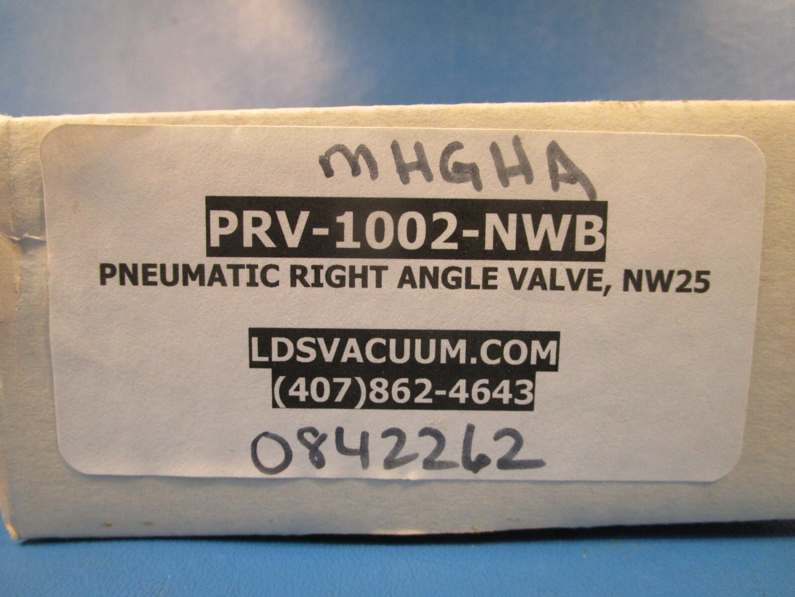 LDS PRV-1002-NWB, PNEUMATIC RIGHT ANGLE VALVE, NW25, PRV-NW25-OS