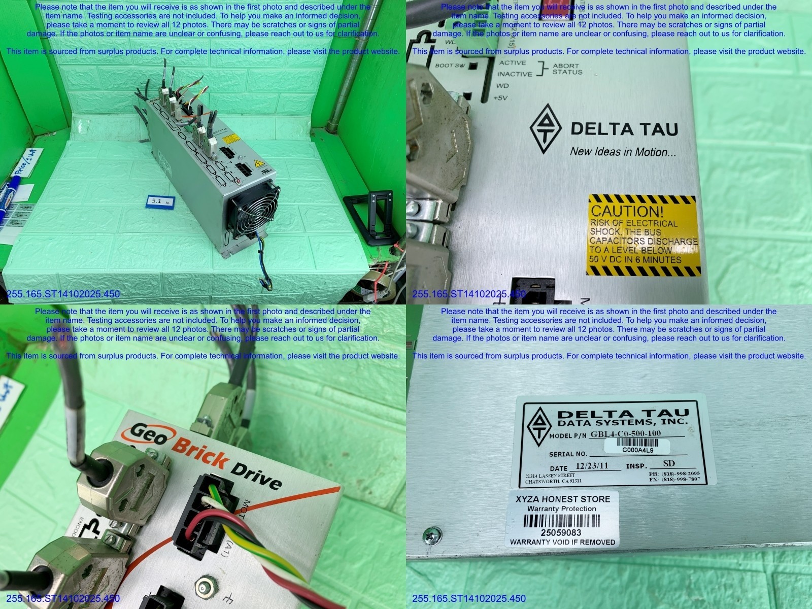 DELTA TAU GBL4-C0-500-100 4-Axis Geo Brick Drive as in photos, sn:0983, DHL