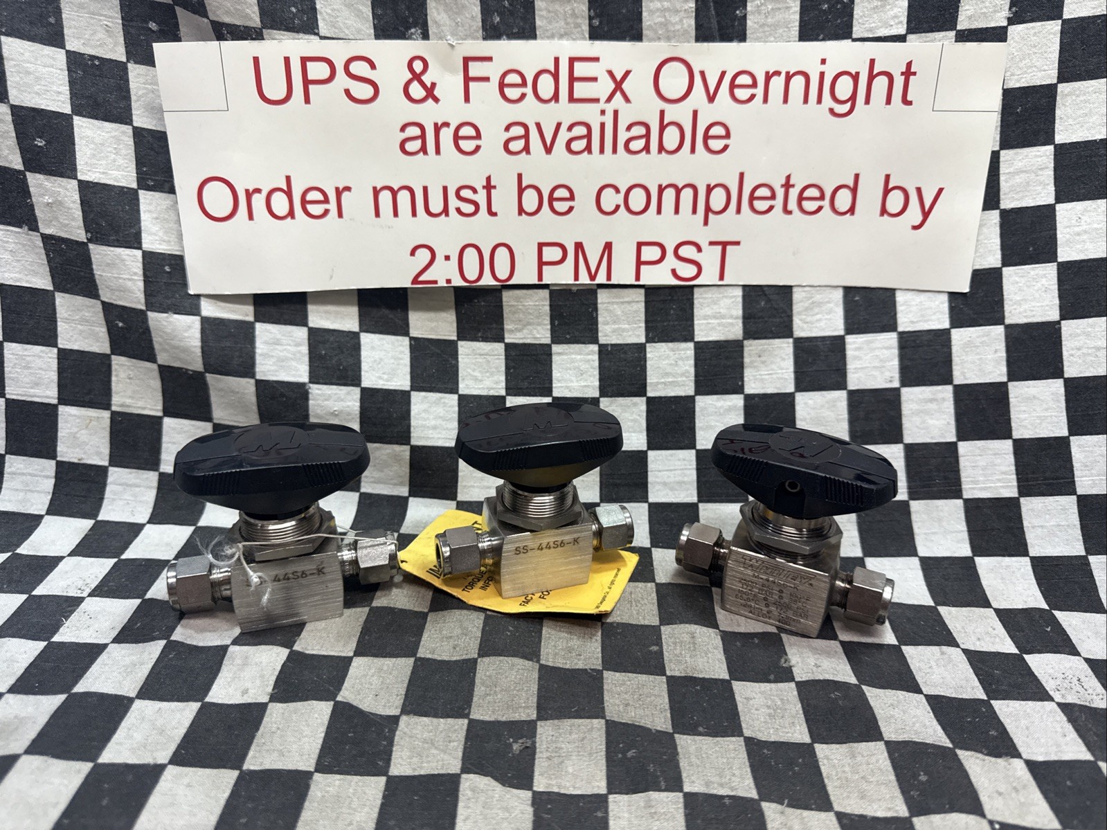 WHITEY SS-44S6-K, SS44S6K, BALL VALVE 3/8″, LOT OF 3, SHIPSAMEDAY#1649F9