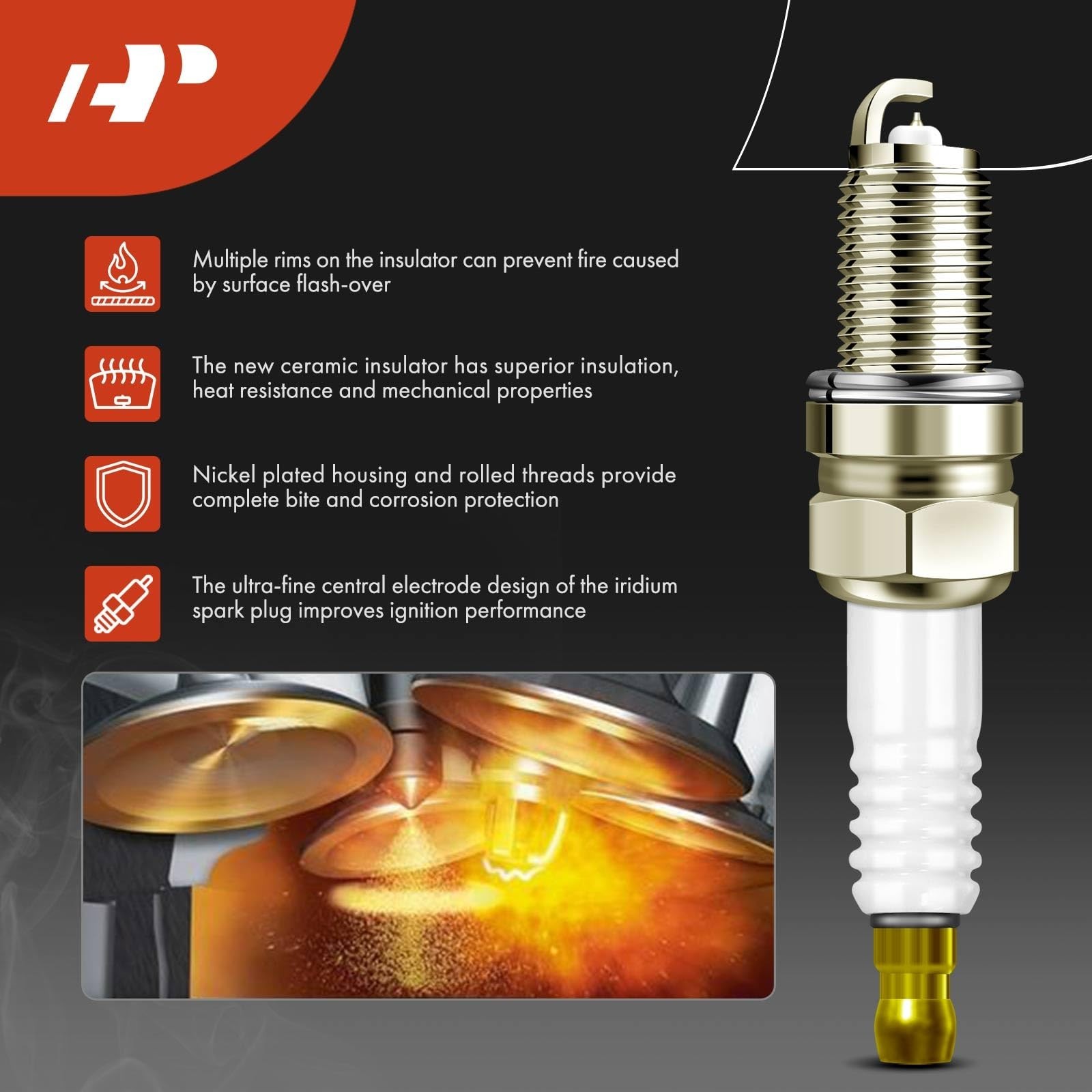 A-Premium 1x Ignition Coil Pack and 6x Iridium Spark Plugs | for Dodge Grand …