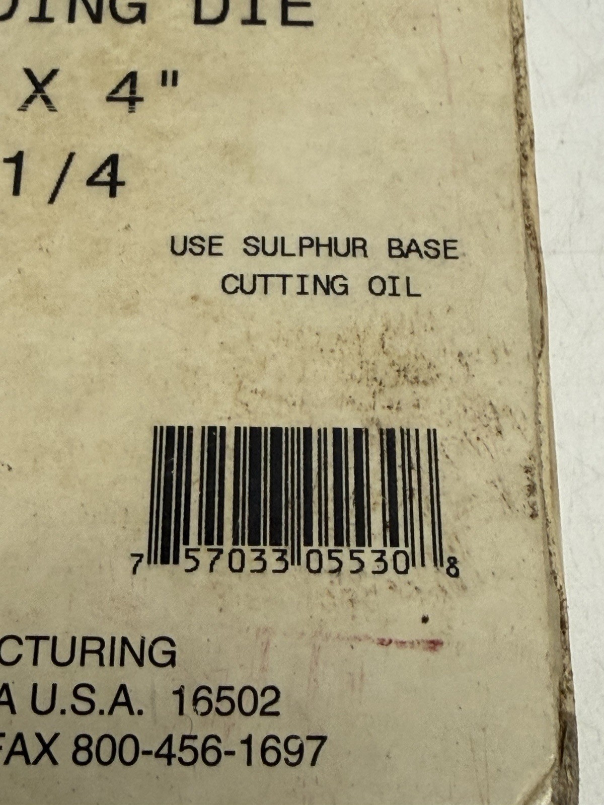 VINTAGE FACTORY SEALED Reed 425p 4″ X4″ 2SP 1/4″ code 05530 1 1/4″ NPT