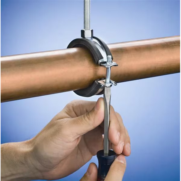 Nvent Caddy EZ-Riser Superfix Cushioned Pipe Clamp, 2 1/2 In, Thread Size (In.):