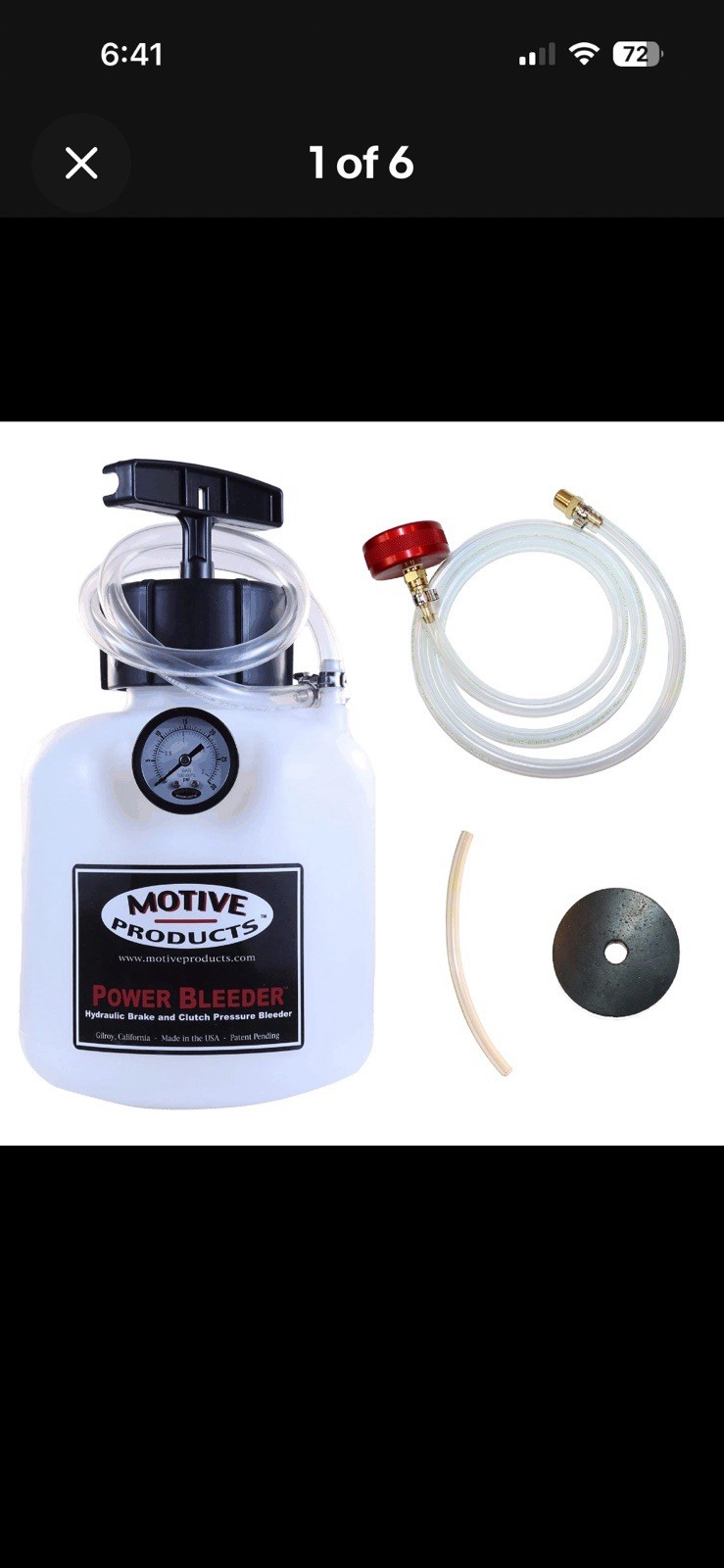 Motive Products 0109 Black Label uropean Power Bleeder 2-Quart Tank with Hose