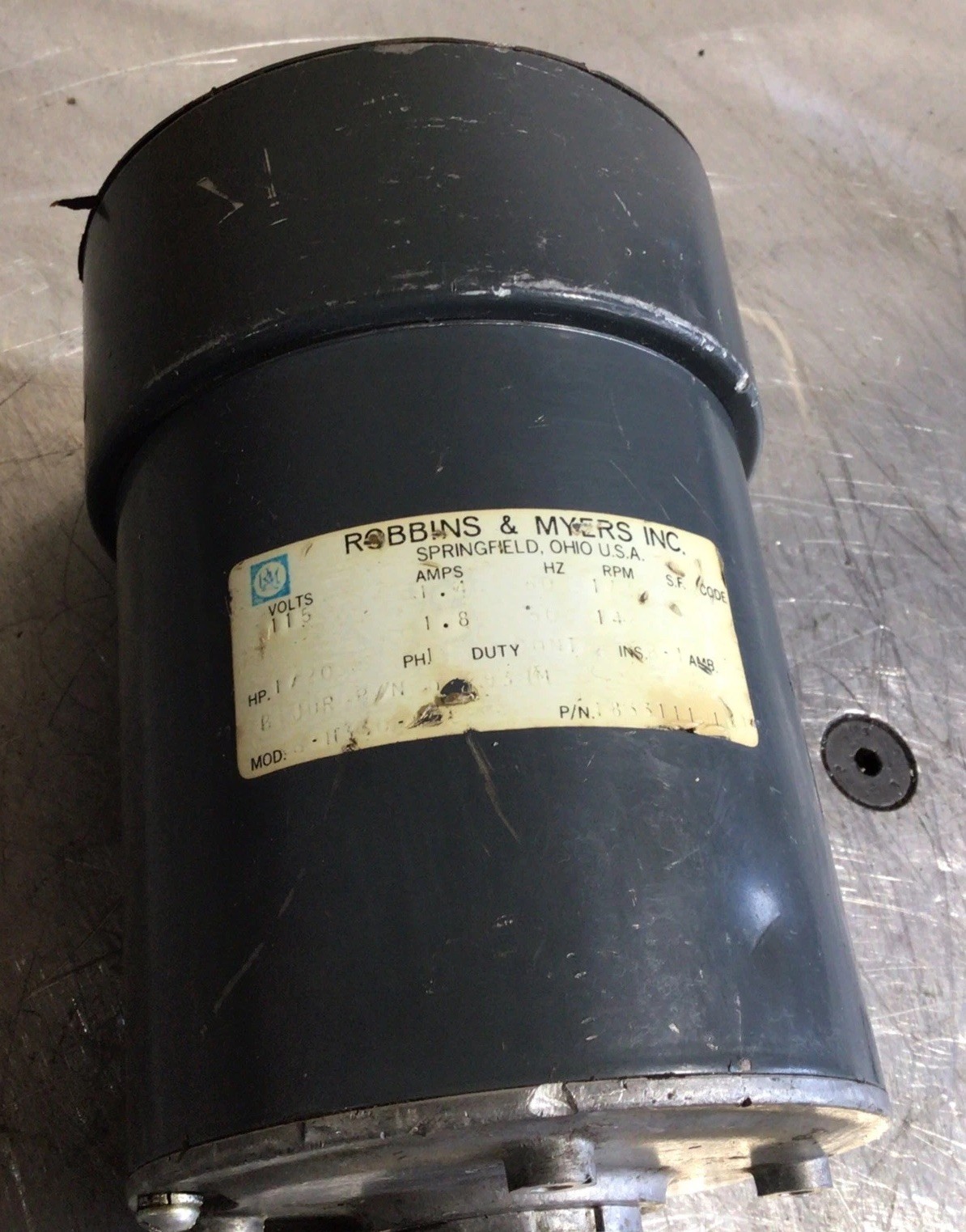 Robbins & Myers Lubricating Pump Motor