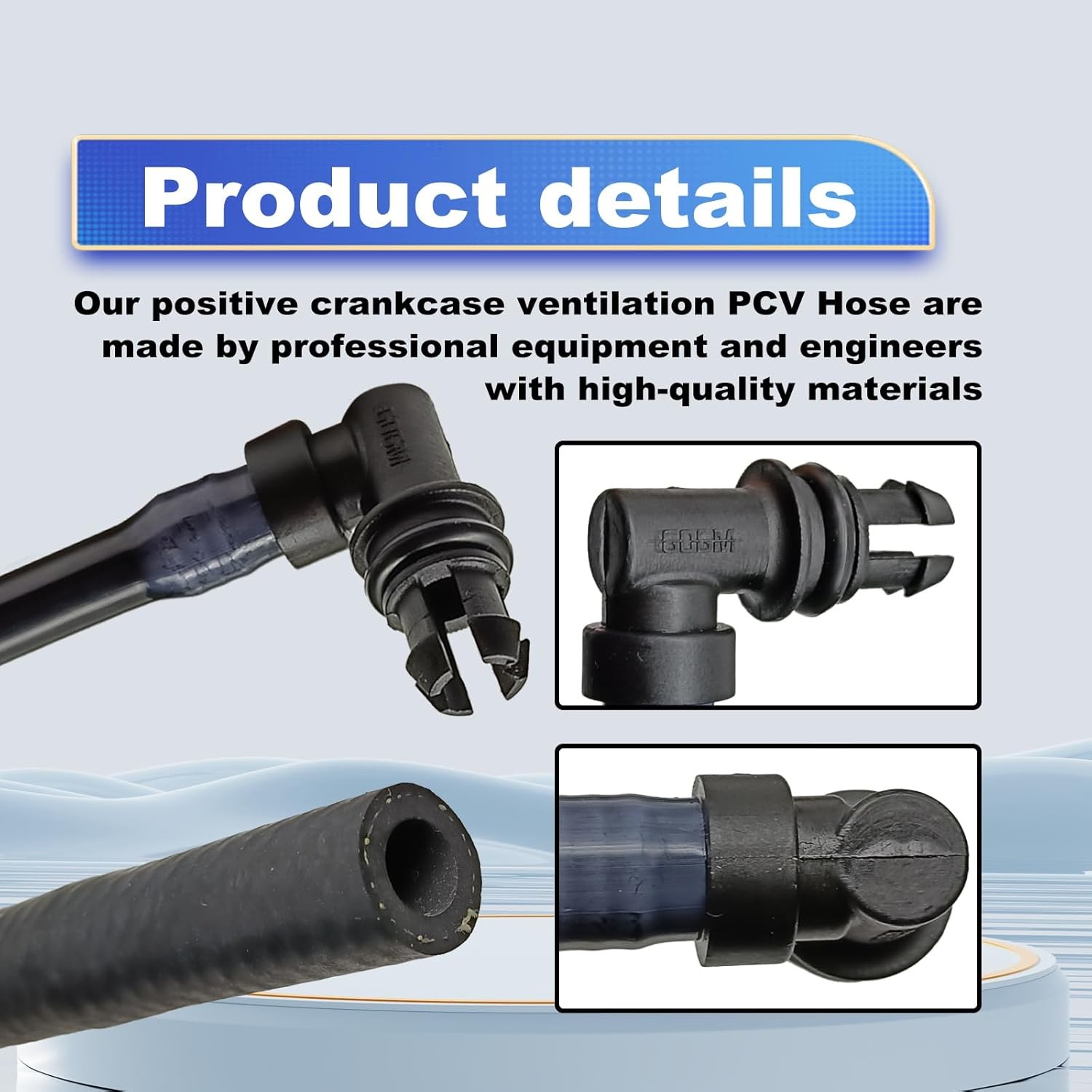 PCV Valve Hose Assembly, Positive Crankcase Ventilation (PCV) Hose Compatible wi