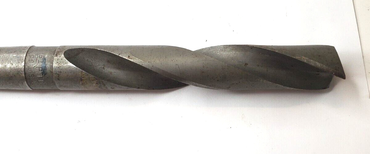 PTD 61/64″ USA TAPERED SHANK DRILL BIT 2 FLUTE 10-1/4″ OAL 5-3/4″ LOC