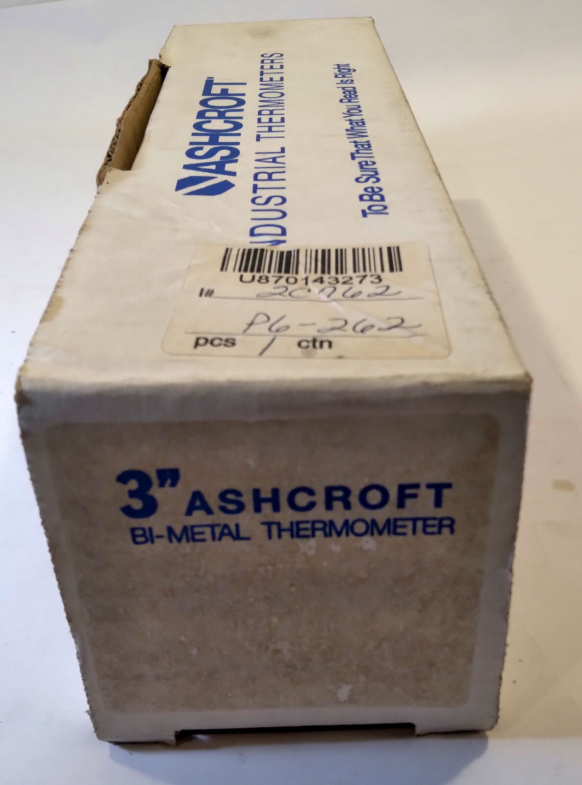 1 NEW ASHCROFT U870143273 3″ -20 to 120F BI-METAL THERMOMETER NIB **MAKE OFFER**