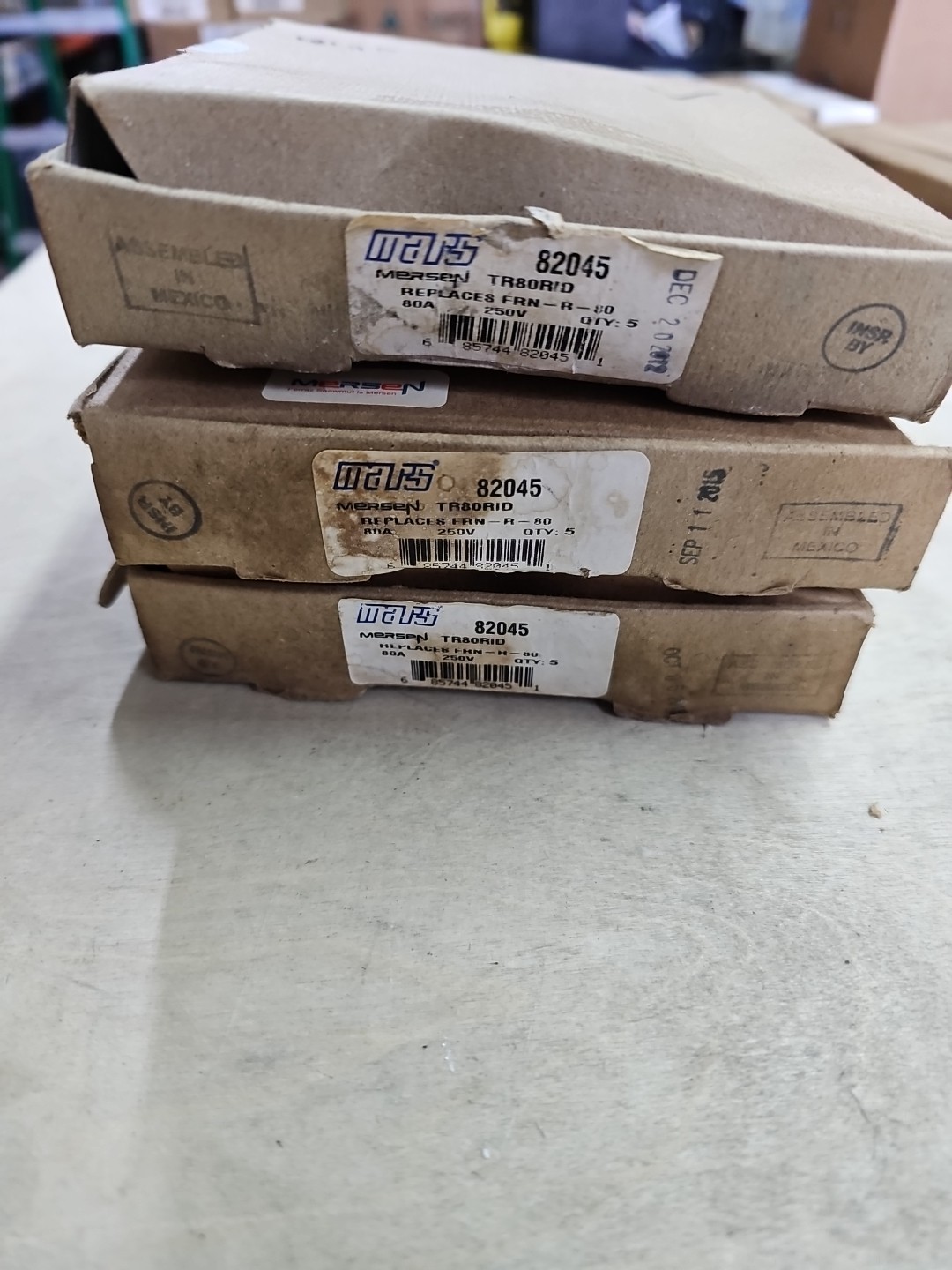 1) New box of 5 Mersen TR80RID Ul Class Fuse Rk5 Class Time-Delay 80A 250V