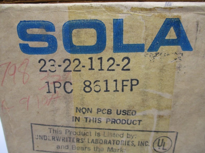 SOLA 23-22-112-2 95-260V 1.6/0.80A NSMP