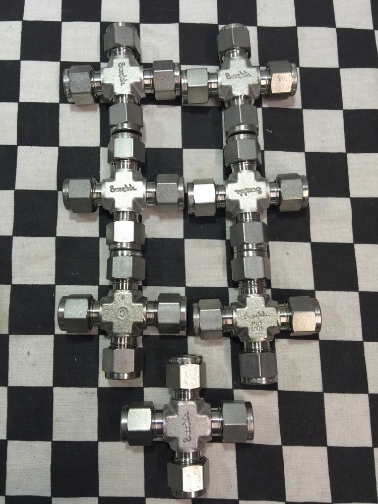 Lot Of 7, Swagelok Cross 3/8″ Tube, SS-600-4, SS6004, SHIPSAMEDAY #ZL7