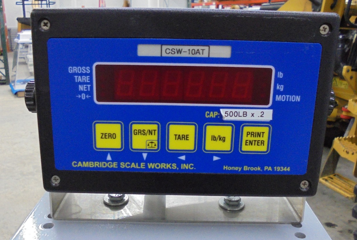 Cambridge ScaleWorks CSW-10AT Pedestal Scale 18” X 24” Platform 500LB
