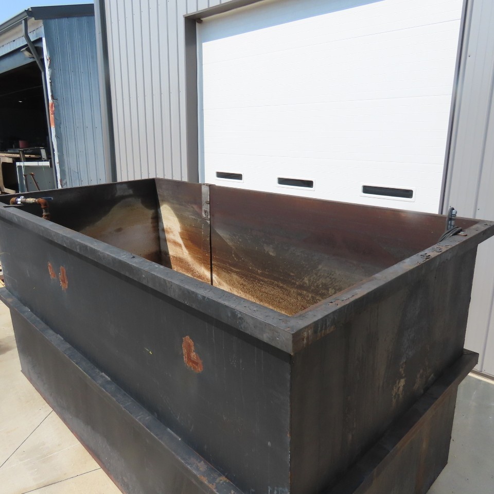 1800 Gallon Open Top Steel Waste Oil Recovery Storage Tank 120″ x 60″ x 60″ Tank